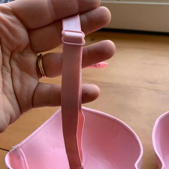 NWOT / 34D / La Vie en Rose / Soft Pink & Lace Bra - Picture 6 of 8